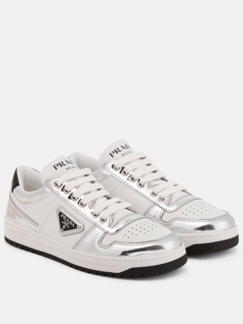 Prada Downtown logo leather sneakers