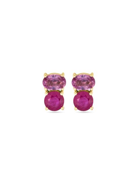 STONE AND STRAND High Volume Pink Power Earrings