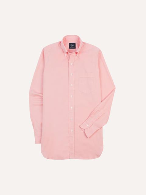 Drake's Pink Pinpoint Oxford Cotton Cloth Button-Down Shirt