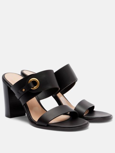 Gianvito Rossi 85 leather mules
