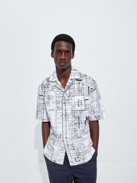 Bottega Veneta Cotton Poplin Printed Pajama Shirt