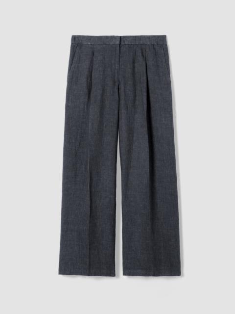 EILEEN FISHER Washed Organic Linen Délavé Trouser Pant