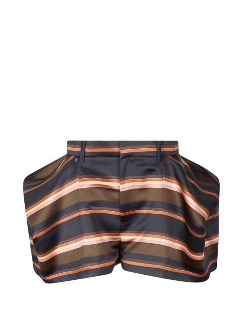 sacai horizontal-stripe shorts