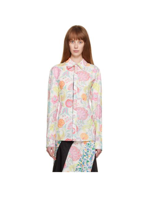 Marine Serre White Reversed Corset Shirt