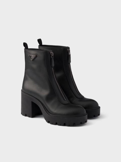 Prada Leather ankle boots with zipper