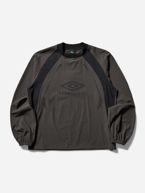 umbro Men's Lasered Nylon Crewneck Top Grey / Black