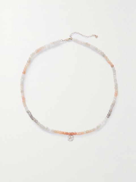 SYDNEY EVAN 14-karat Gold, Quartz And Diamond Necklace