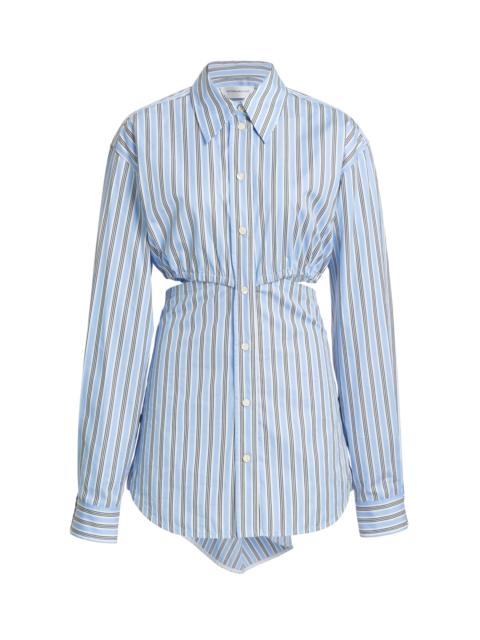 Victoria Beckham Striped Cutout Cotton Shirt stripe