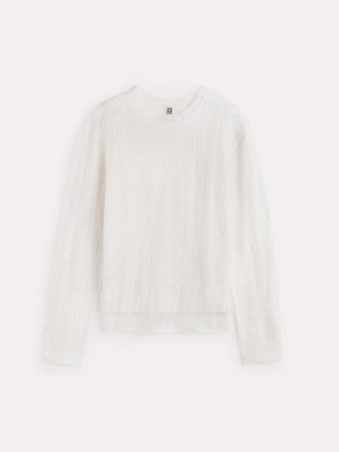 Mohair lace knit cream