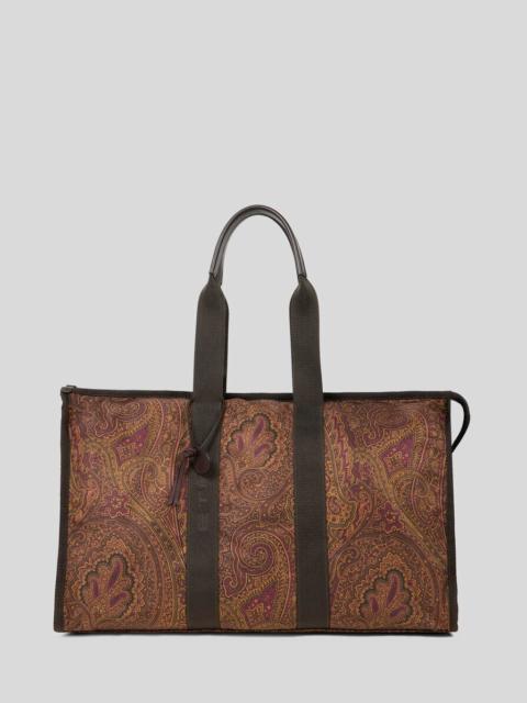 Etro MAXI NYLON TRAVEL BAG WITH ARNICA MOTIF