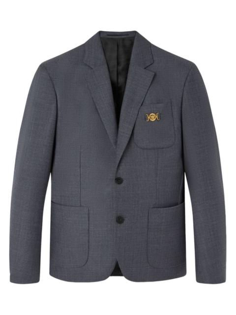 VERSACE checked pocket blazer