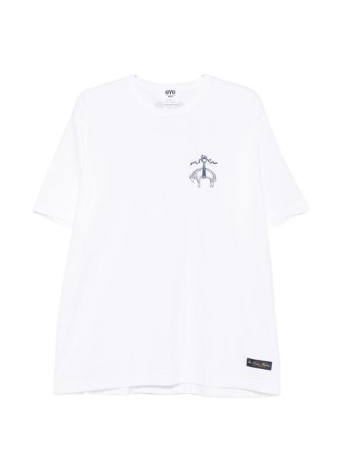 Junya Watanabe MAN Brooks Brothers logo-print T-shirt