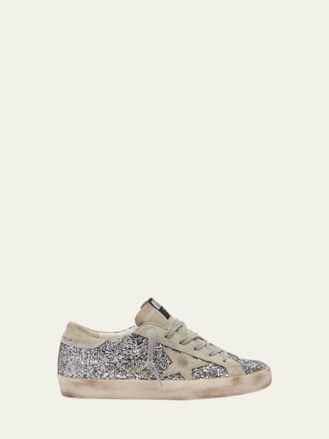 Superstar Suede Glitter Low-Top Sneakers