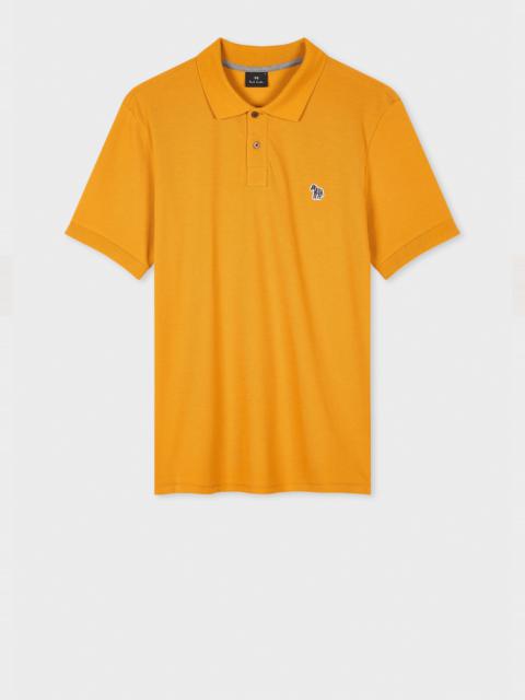 Paul Smith Yellow Ochre Organic Cotton Zebra Polo Shirt