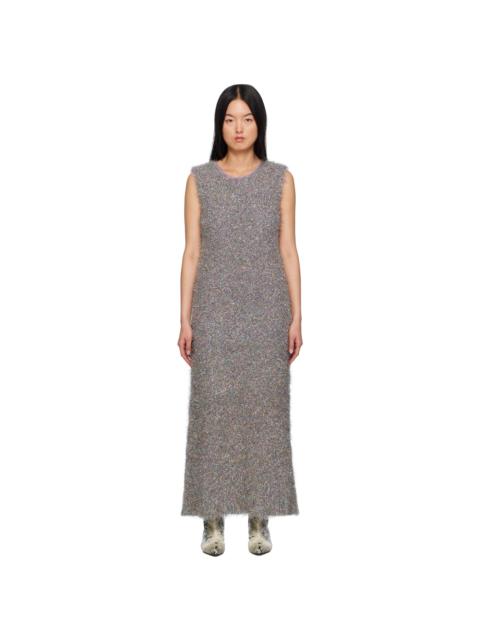 Jil Sander Silver Sparkling Maxi Dress