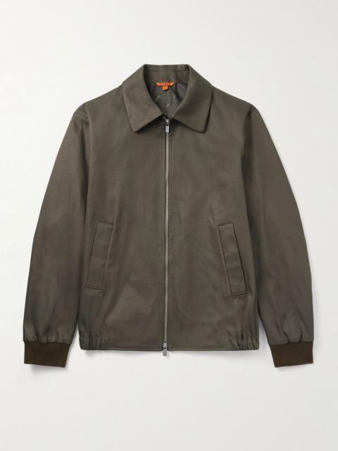 BARENA Cotton-Gabardine Blouson Jacket Green
