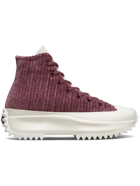 Converse Converse Run Star Hike Platform Hi Striped Knit Dark Wine
