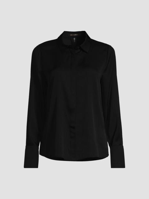 KOBI HALPERIN Women's Larissa Collared Silk-Blend Blouse - Black
