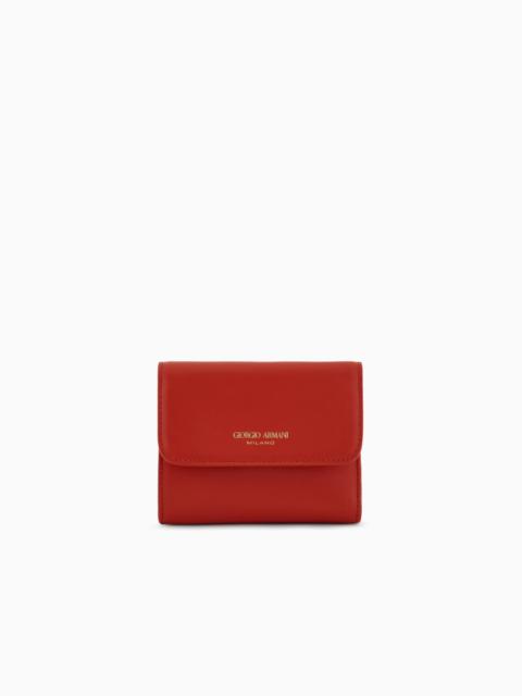 GIORGIO ARMANI LEATHER TRIFOLD WALLET