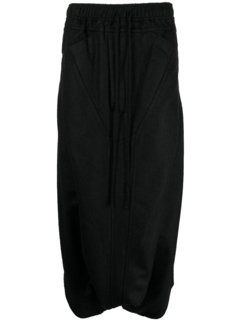 drop-crotch cropped track pants