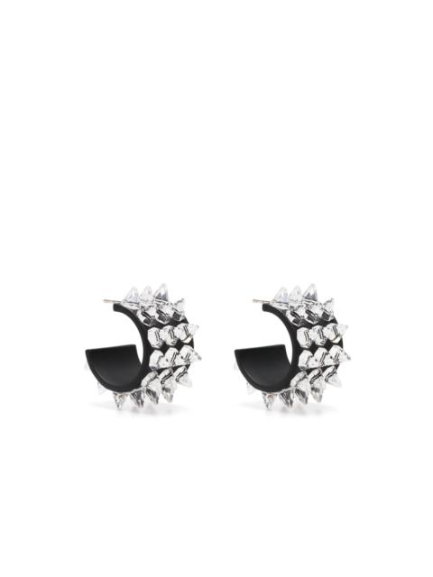 Amina Muaddi Karma spiked hoop earrings
