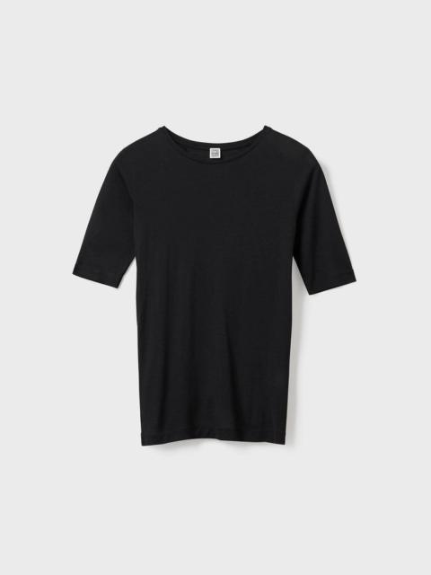 Thin cashmere modal tee black