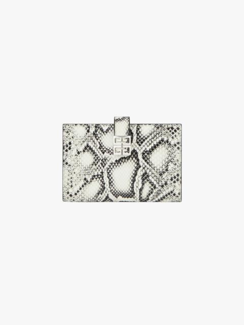 Givenchy 4G WALLET IN PYTHON EFFECT LEATHER