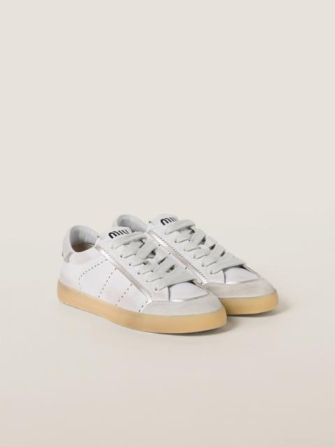 Miu Miu Bleached leather sneakers
