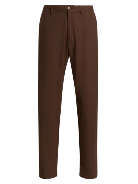 onia Men's Linen-Blend Trousers - Espresso