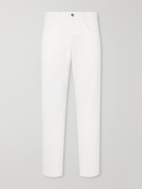 Canali Straight-Leg Cotton-Twill Trousers