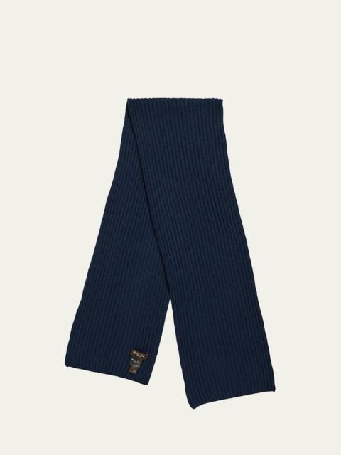 Loro Piana Men's English Cashmere Rib Scarf