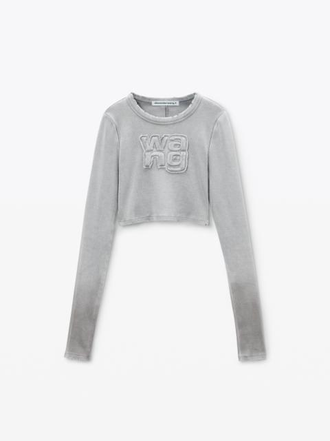 Alexander Wang Distressed Logo Longsleeve Tee