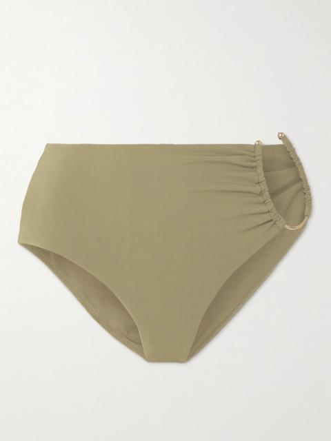 CHRISTOPHER ESBER Cutout embellished bikini briefs Beige