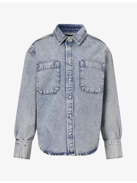 ANINE BING Samy Long-Sleeve Denim Shirt