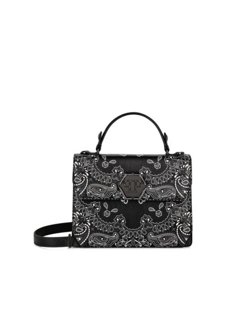 PHILIPP PLEIN medium Superheroin paisley leather bag