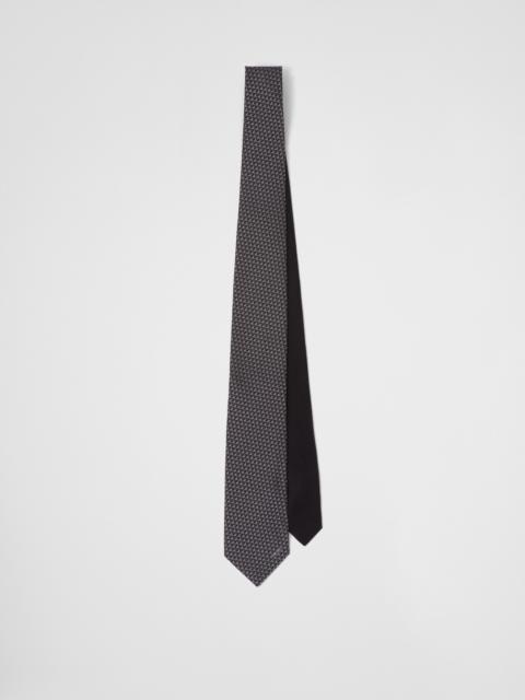 Prada Micro-print silk tie