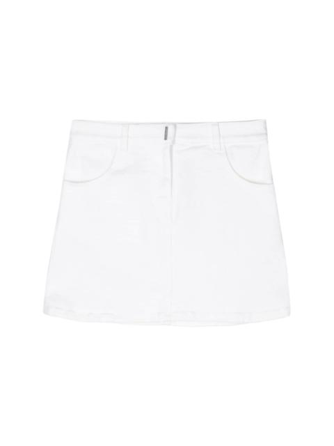 Givenchy 4G-motif denim mini skirt