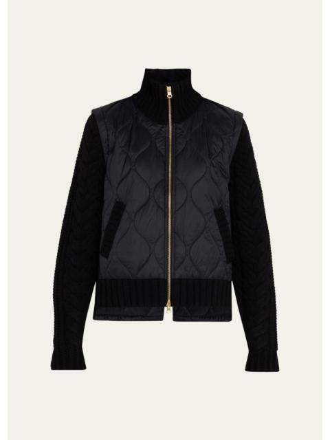 VERONICA BEARD Patra Quilted Wool-Blend Jacket