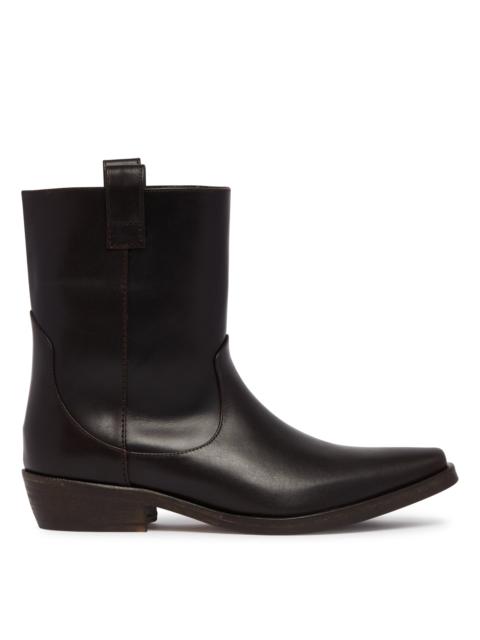 JUDE Black Leather Ankle Boots