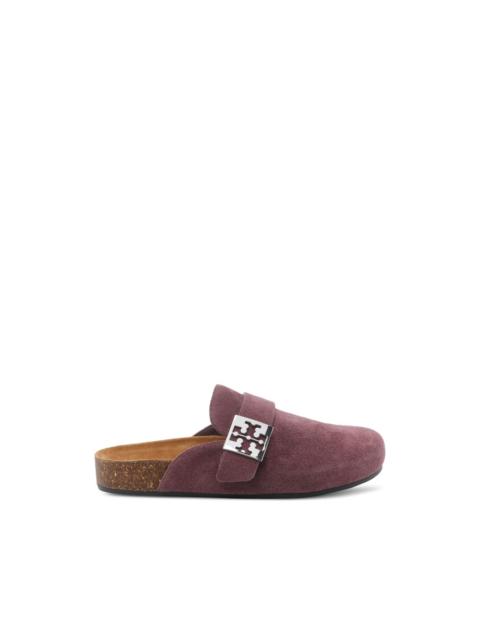 TORY BURCH Mellow golden-buckle mules