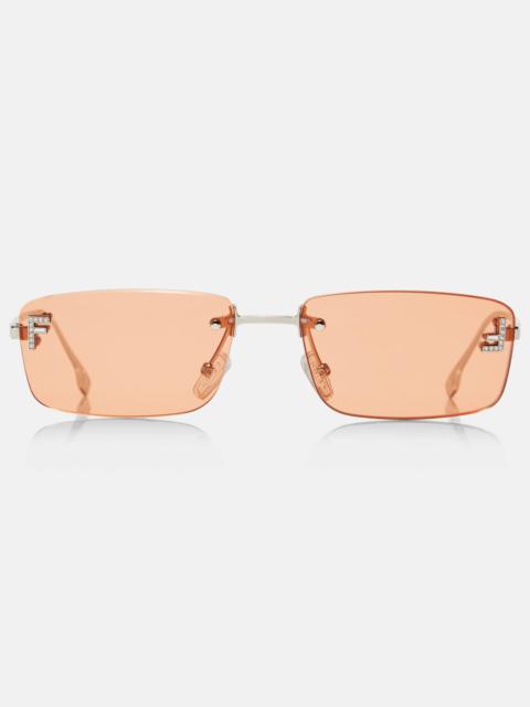 FENDI Fendi First Crystal rectangular sunglasses