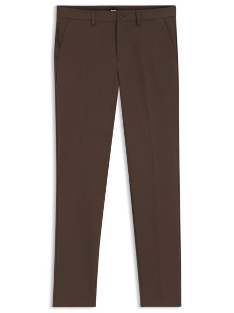 BOSS SLIM-FIT PANTS IN FOUR-WAY STRETCH FABRIC