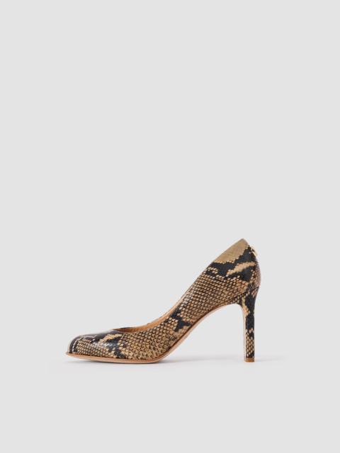 JOSEPH Alette Snake Print Leather Heeled Pumps