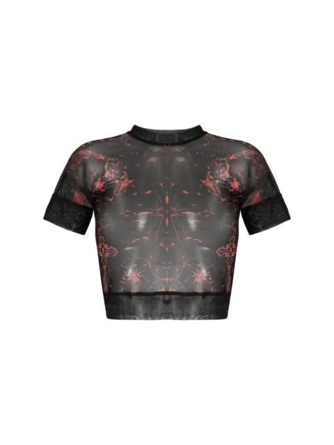 OTTOLINGER abstract-pattern mesh T-shirt