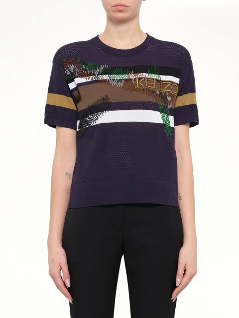 KENZO Long Sleeve Top in Blue