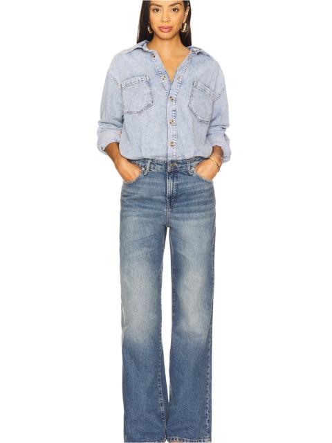 GOOD AMERICAN Denim Shirt Jumpsuit
