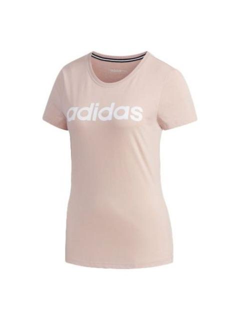adidas (WMNS) adidas neo Round Neck Sports Short Sleeve Pink FP7875