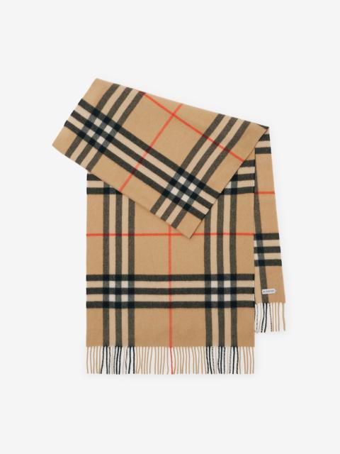 Burberry Wide Check Cashmere Scarf