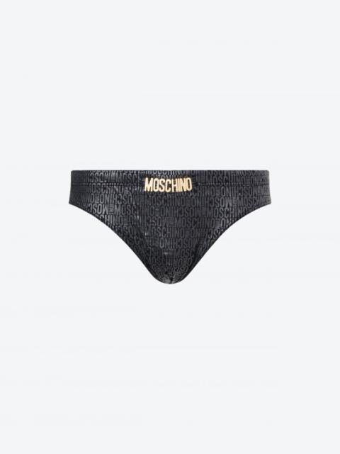 Moschino LYCRA SWIM BRIEFS LETTERING LOGO