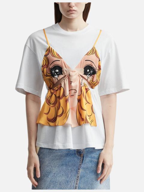 pushBUTTON CRYING GIRL SLIP LAYERED TOP